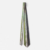 Faded Vertical Paint Stripes on Wood ネクタイ (裏面)