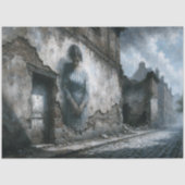 Faded Woman on Stone Wall Decoupage 薄葉紙 (正面)