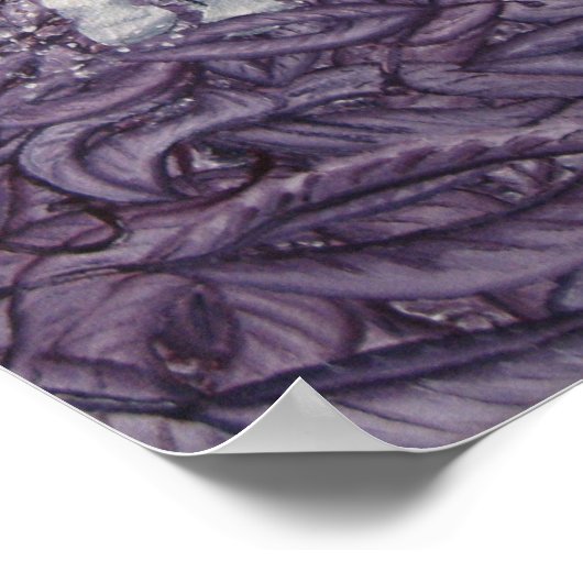 Fading Horse Galloping Among Giant Amethyst Trees ポスター (角)