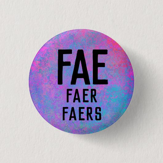 Fae Faer Faers 代名詞 缶バッジ (正面)