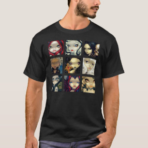 Faeryの顔: 吸血鬼#1のワイシャツのゴシック様式妖精 tシャツ