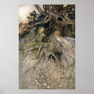 Faery, Midsummer Night's Dream, Rackham 16W x 24H ポスター