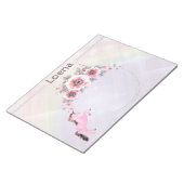 Faetastic unicornピンクのパーソナライズされたメモ帳 ノートパッド (アングル)