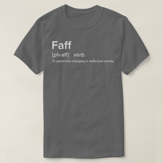 Faff British Slang Defined Collection Tシャツ (デザイン正面)