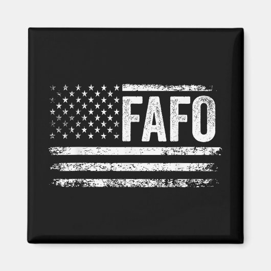 Fafoおもしろいトランプ米国国旗Fafo米国国旗Vintag マグネット (正面)