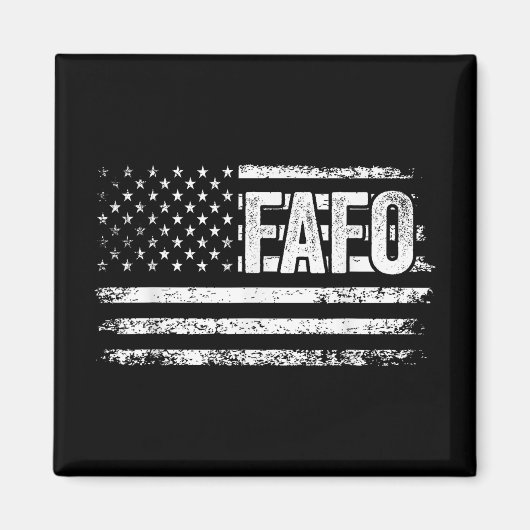Fafoおもしろいトランプ米国国旗Fafo米国国旗Vintag マグネット (正面)
