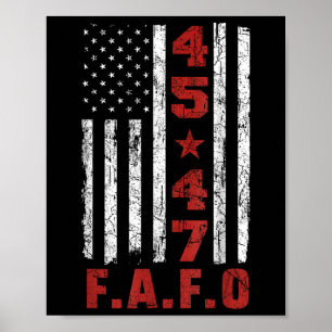 Fafoトランプおもしろいシャツプレジデント47トランプFafo ポスター