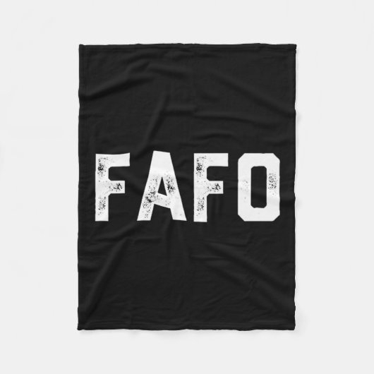 Fafoトランプのプレミアム フリースブランケット (正面)