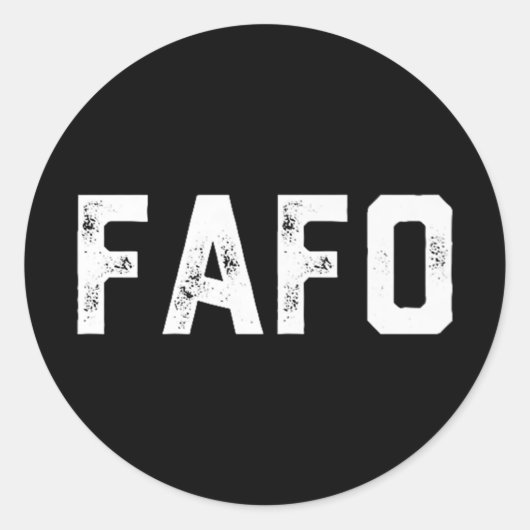 Fafoトランプのプレミアム ラウンドシール (正面)