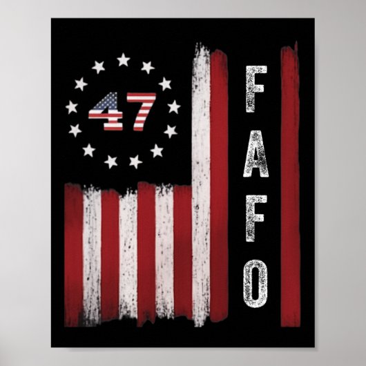 Fafo国旗のトランプおもしろい ポスター (正面)