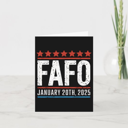 Fafo 2025年1月20日米国大統領の就任式 カード (正面)