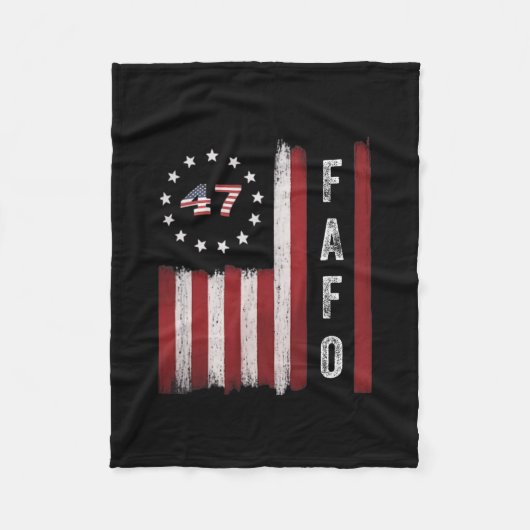 Fafo Flag Trump Funny  フリースブランケット (正面)