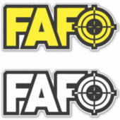 FAFO Fu*kとのまわりに車を見つける シール (正面)