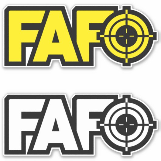 FAFO Fu*kとのまわりに車を見つける シール (正面)