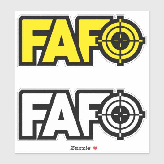 FAFO Fu*kとのまわりに車を見つける シール (シート)