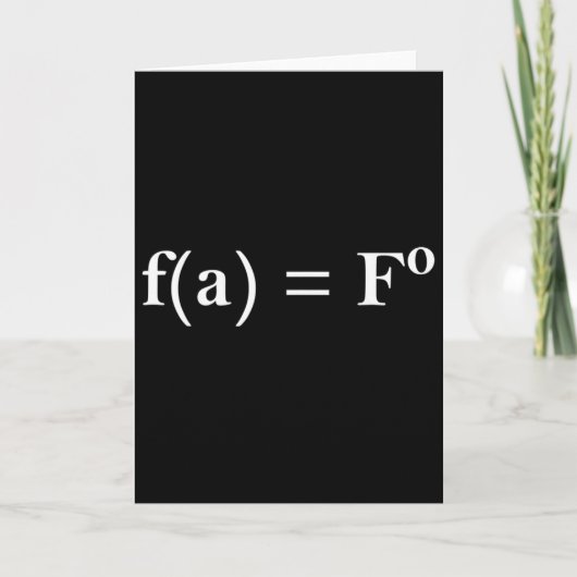 Fafo Math Equation Funny Novelty Math Teacher Nerd カード (正面)