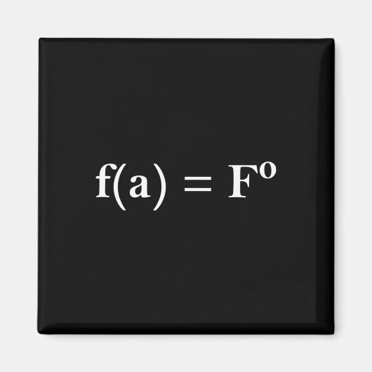 Fafo Math Equation Funny Novelty Math Teacher Nerd マグネット (正面)