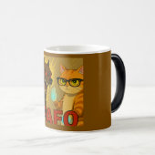 FAFO – Small Cat, Big Attitude Coffee Mug モーフィングマグカップ (正面右)