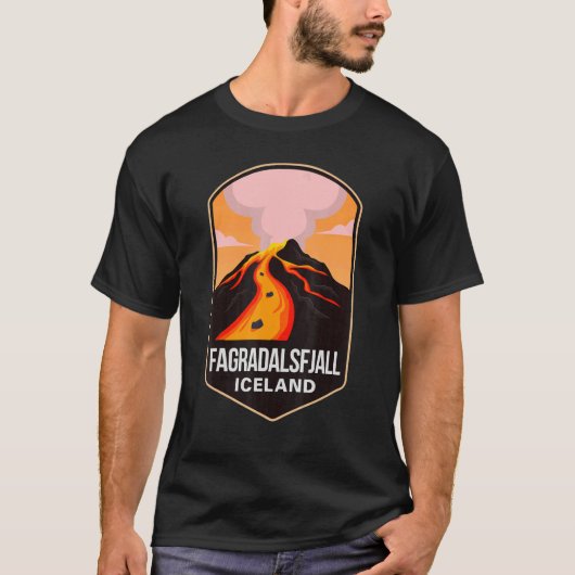 Fagradalsfjall 2022山の火山がイセラ噴火 tシャツ (正面)