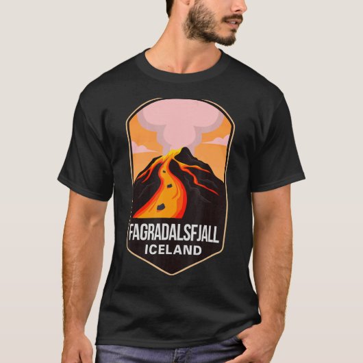 Fagradalsfjall 2022山の火山がイセラ噴火 tシャツ (正面)