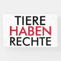 Fahne/Flagge "TIERE HABEN RECHTE"