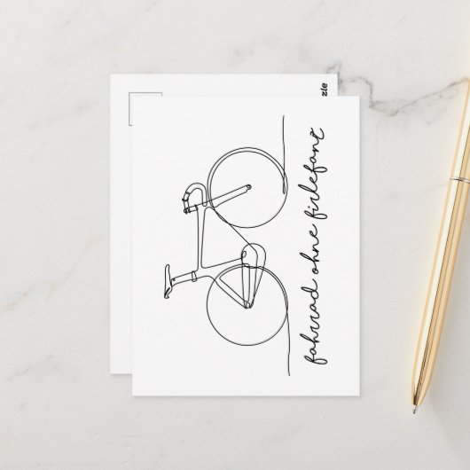 Fahrrad ohne Firlefanz | Anti E-Bike ポストカード (正面/裏面インサイチュ)