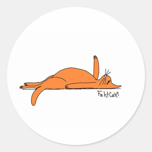 FahtCahtオリジナルシール ラウンドシール (正面)