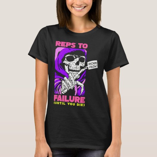 Fail WeightliftingおもしろいボディビルFへの営業担当 Tシャツ (正面)