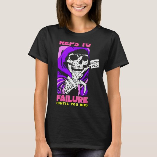 Fail WeightliftingおもしろいボディビルFへの営業担当 Tシャツ (正面)