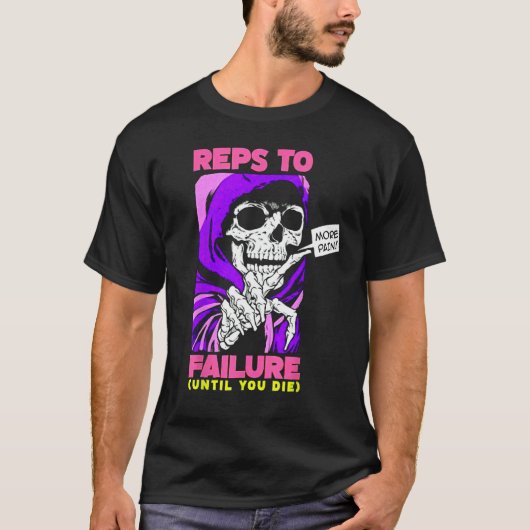 Fail WeightliftingおもしろいボディビルFへの営業担当 Tシャツ (正面)