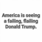 Failing Flailing Trump Hankamer Artjunkhaus Comic シール (正面)