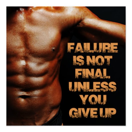 Failure is Not Final Motivational Poster ポスター (正面)