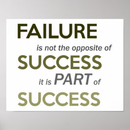 Failure is not the opposite of success quote ポスター