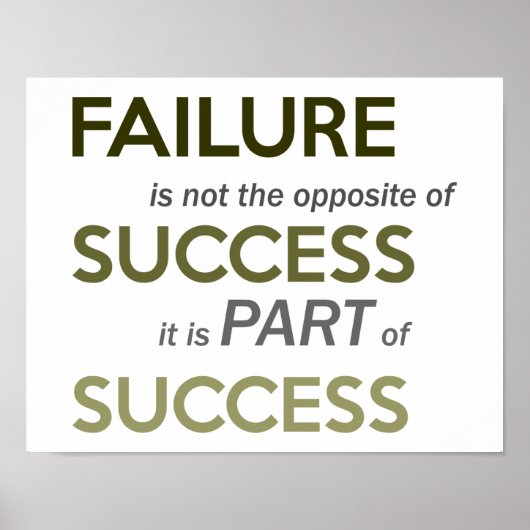 Failure is not the opposite of success quote ポスター (正面)