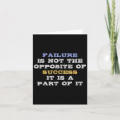 Failure Is Not The Opsite Of Success It Is A Part  カード (正面)