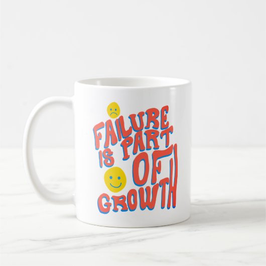 Failure Is Part of Growth – Motivational Classic  コーヒーマグカップ (左)
