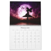 Fainジュリーのファンタジーのシルエットの芸術のカレンダー カレンダー (2月 2026)