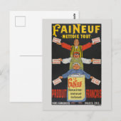 Faineuf France Vintage Poster 1911 ポストカード (正面/裏面)