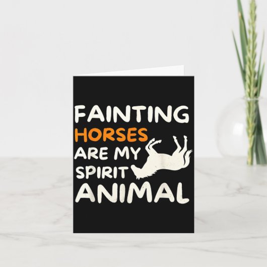 Fainting Horses Are My Srit Animal Funny Farm Hors カード (正面)