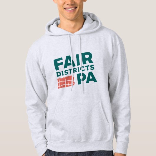 Fair Districts PA Classic Grey Hoodie パーカ (正面)