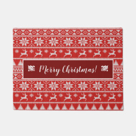 Fair Isle Christmas ドアマット