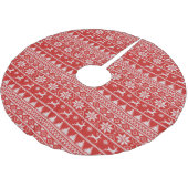 Fair Isle Christmas ブラッシュドポリエステルツリースカート (アングル)