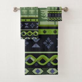 Fair isle Christmas 5 バスタオルセット