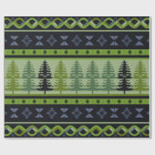 Fair isle Christmas 5 ラッピングペーパー (フラット)