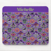 Fair Isle Cute Halloween Knitted Sweater Pattern マウスパッド (正面)