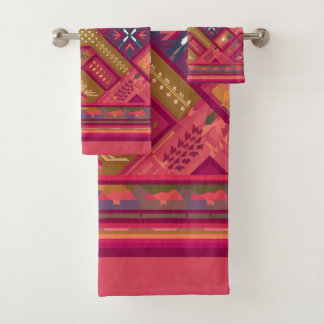 Fair isle design バスタオルセット