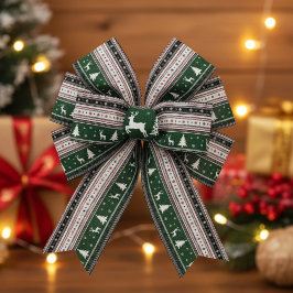 Fair Isle Holiday Knit サテンリボン