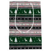 Fair Isle Holiday Knit ミディアムペーパーバッグ (正面)