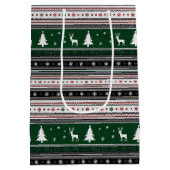 Fair Isle Holiday Knit ミディアムペーパーバッグ (裏面)