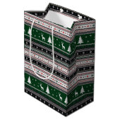 Fair Isle Holiday Knit ミディアムペーパーバッグ (裏面アングル)